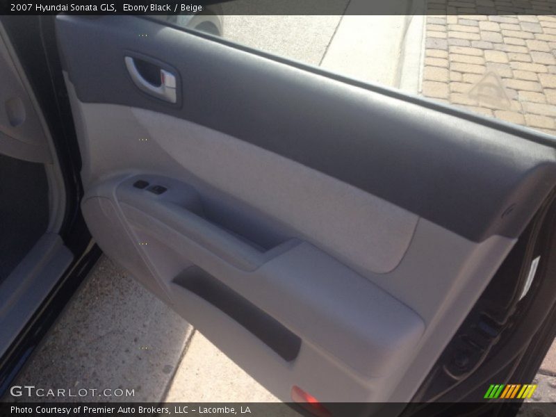 Ebony Black / Beige 2007 Hyundai Sonata GLS