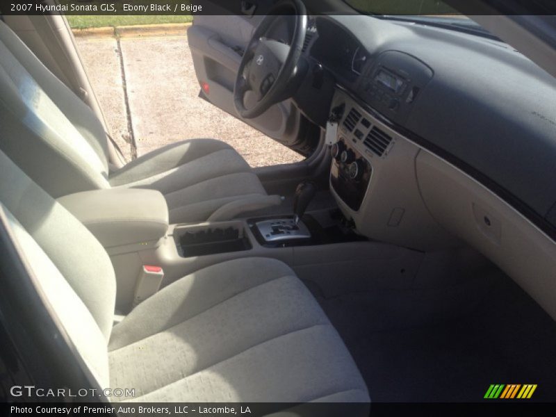 Ebony Black / Beige 2007 Hyundai Sonata GLS