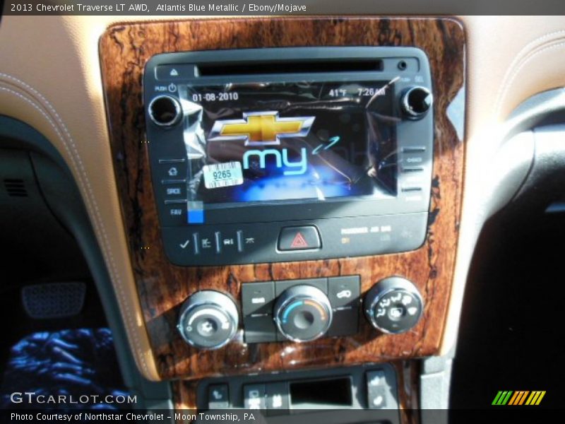 Atlantis Blue Metallic / Ebony/Mojave 2013 Chevrolet Traverse LT AWD