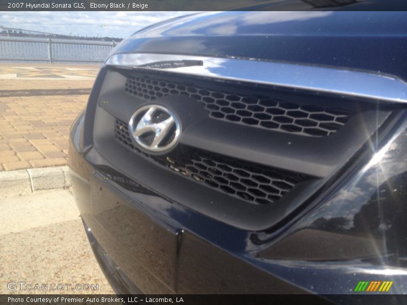 Ebony Black / Beige 2007 Hyundai Sonata GLS