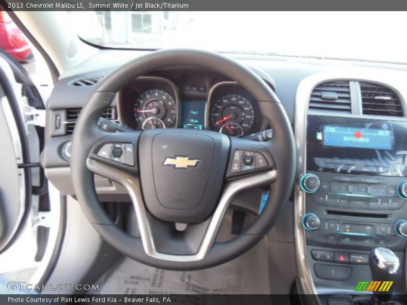 Summit White / Jet Black/Titanium 2013 Chevrolet Malibu LS