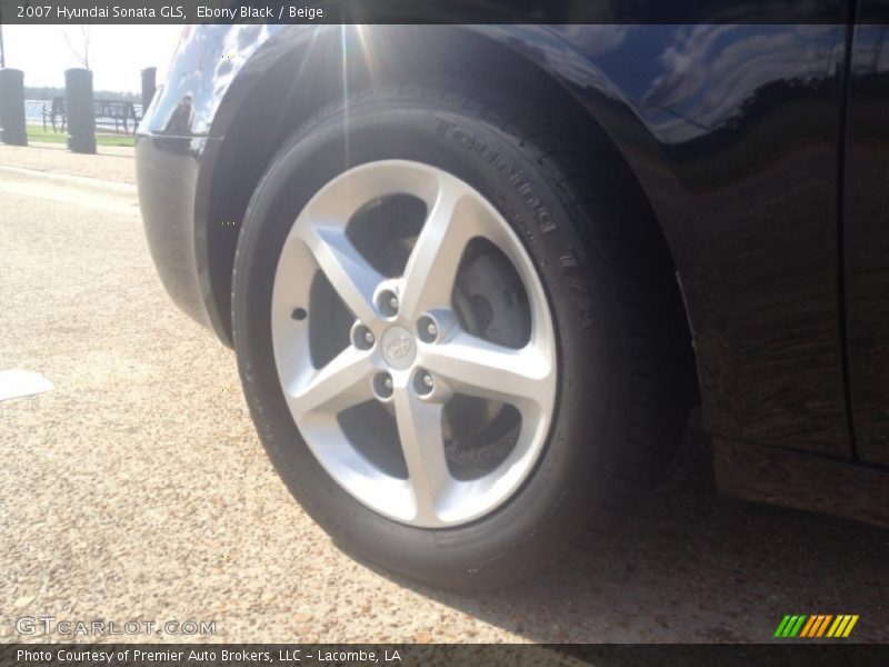 Ebony Black / Beige 2007 Hyundai Sonata GLS