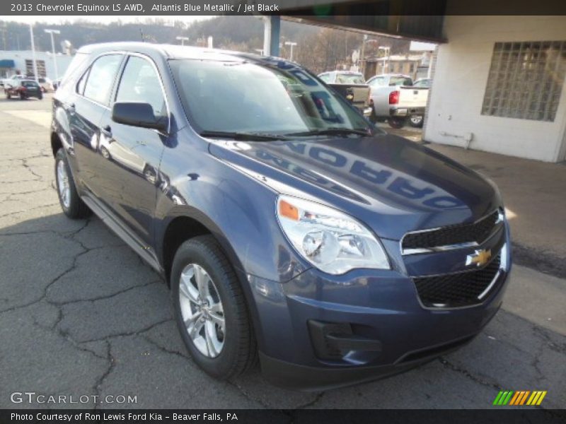 Atlantis Blue Metallic / Jet Black 2013 Chevrolet Equinox LS AWD
