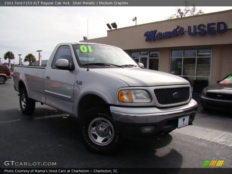 Silver Metallic / Medium Graphite 2001 Ford F150 XLT Regular Cab 4x4