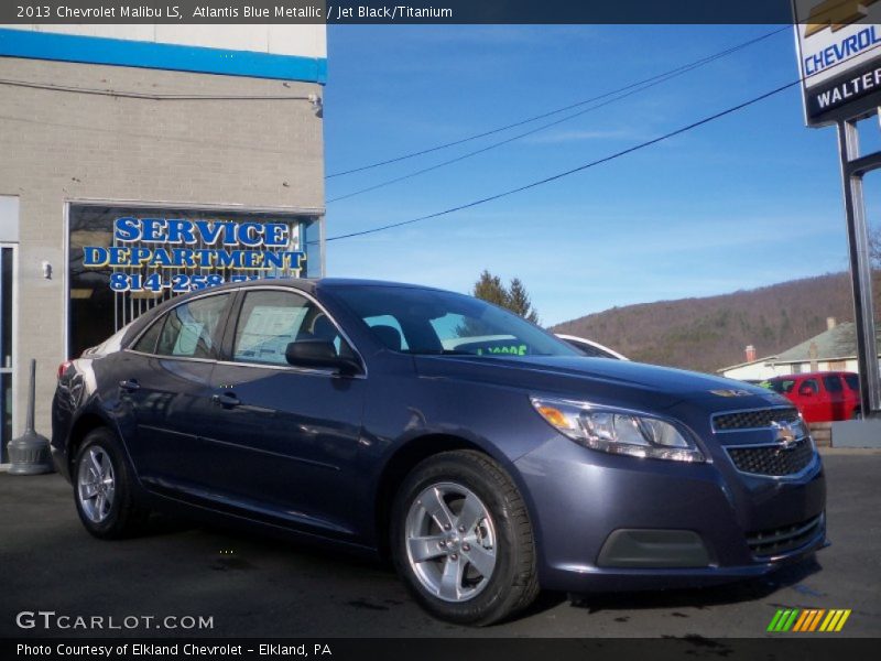 Atlantis Blue Metallic / Jet Black/Titanium 2013 Chevrolet Malibu LS
