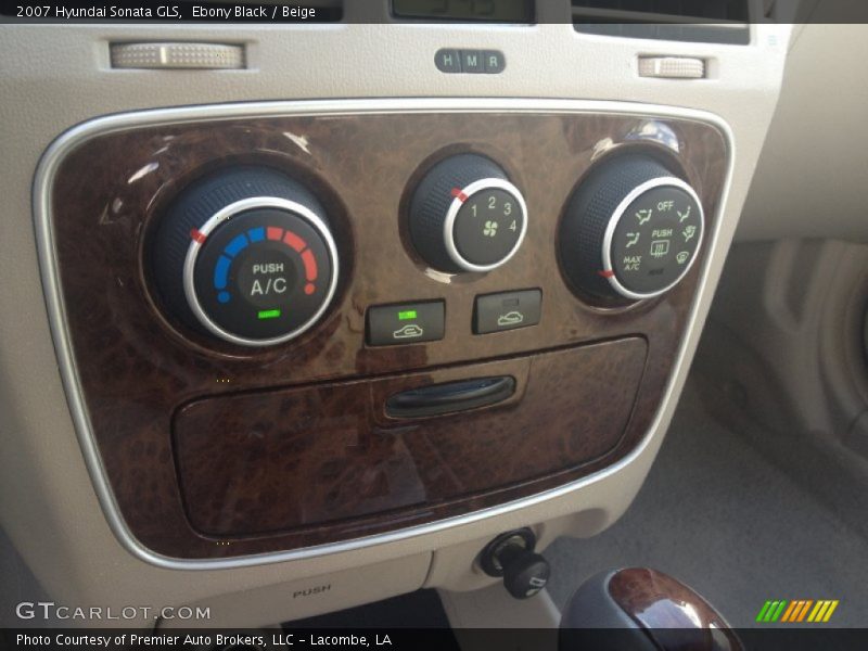 Ebony Black / Beige 2007 Hyundai Sonata GLS
