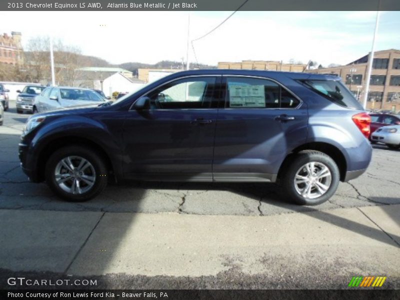 Atlantis Blue Metallic / Jet Black 2013 Chevrolet Equinox LS AWD