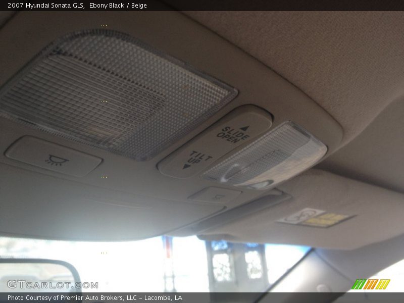 Ebony Black / Beige 2007 Hyundai Sonata GLS