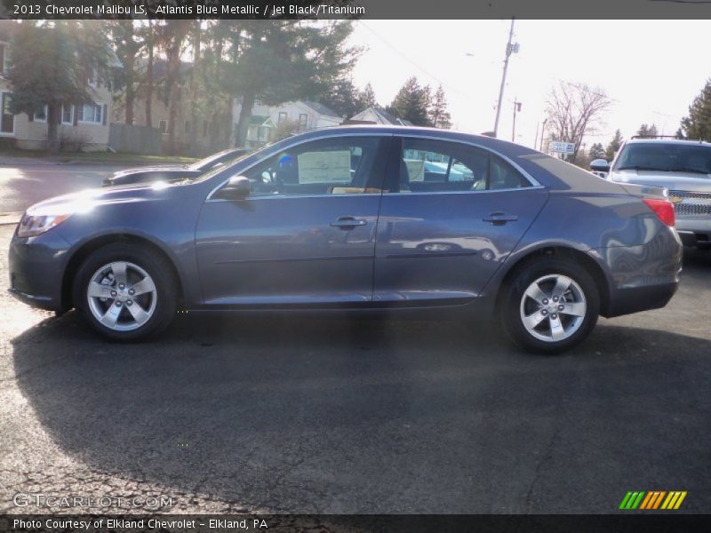 Atlantis Blue Metallic / Jet Black/Titanium 2013 Chevrolet Malibu LS