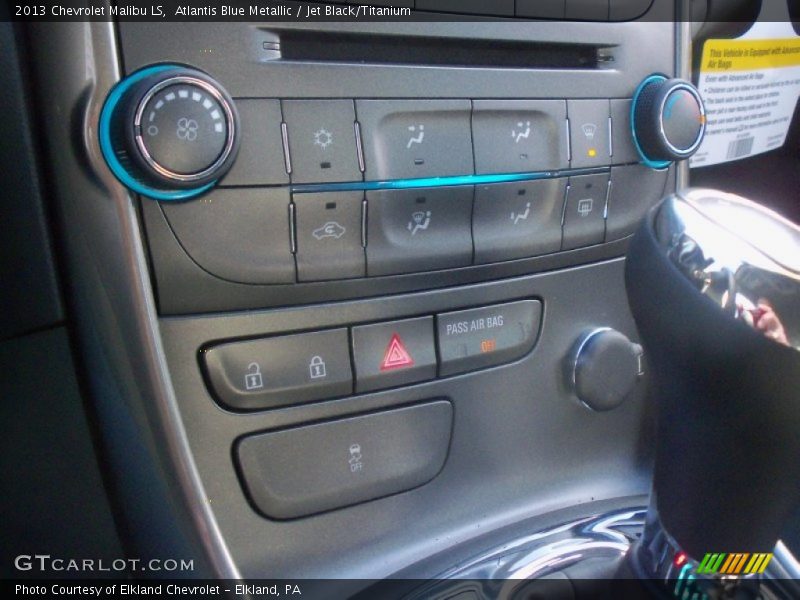 Atlantis Blue Metallic / Jet Black/Titanium 2013 Chevrolet Malibu LS