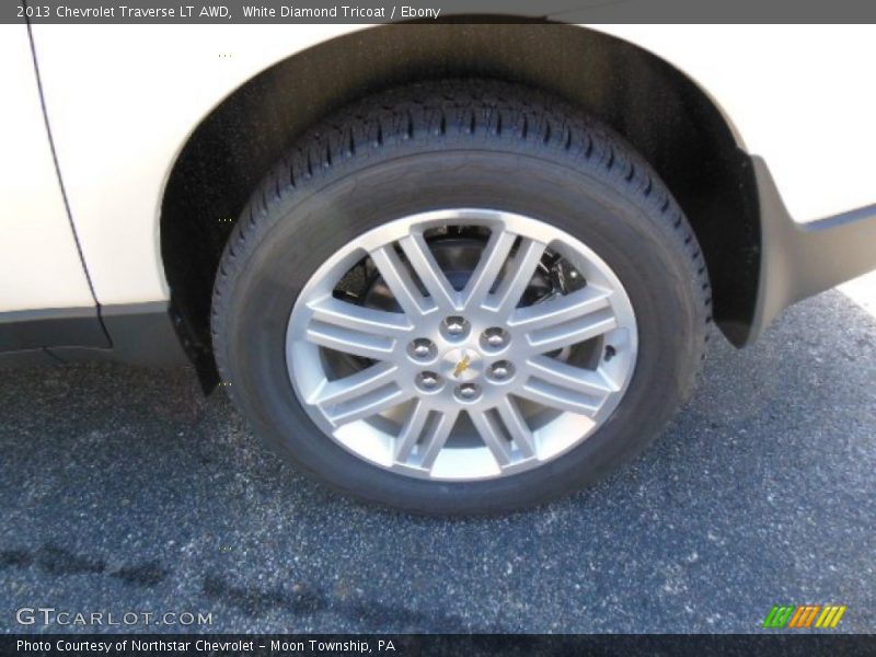 White Diamond Tricoat / Ebony 2013 Chevrolet Traverse LT AWD