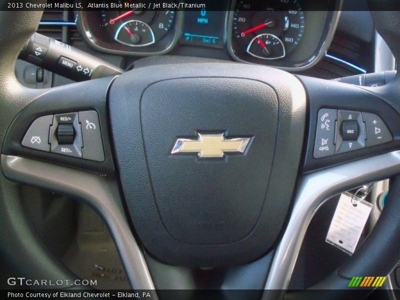 Atlantis Blue Metallic / Jet Black/Titanium 2013 Chevrolet Malibu LS
