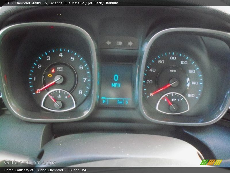 Atlantis Blue Metallic / Jet Black/Titanium 2013 Chevrolet Malibu LS