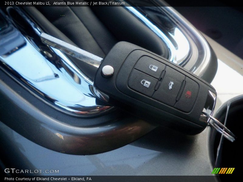 Atlantis Blue Metallic / Jet Black/Titanium 2013 Chevrolet Malibu LS