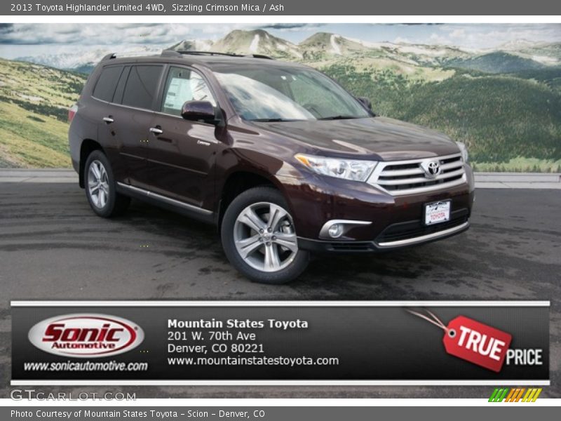 Sizzling Crimson Mica / Ash 2013 Toyota Highlander Limited 4WD