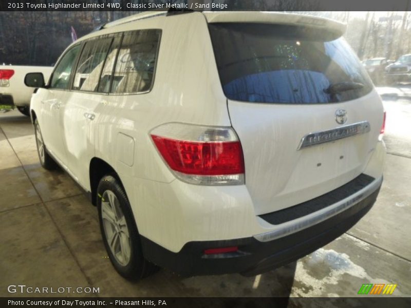 Classic Silver Metallic / Sand Beige 2013 Toyota Highlander Limited 4WD