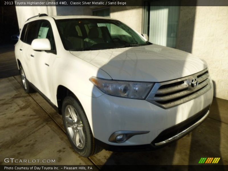 Classic Silver Metallic / Sand Beige 2013 Toyota Highlander Limited 4WD