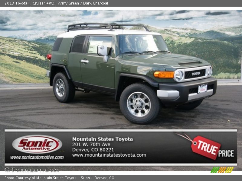 Army Green / Dark Charcoal 2013 Toyota FJ Cruiser 4WD