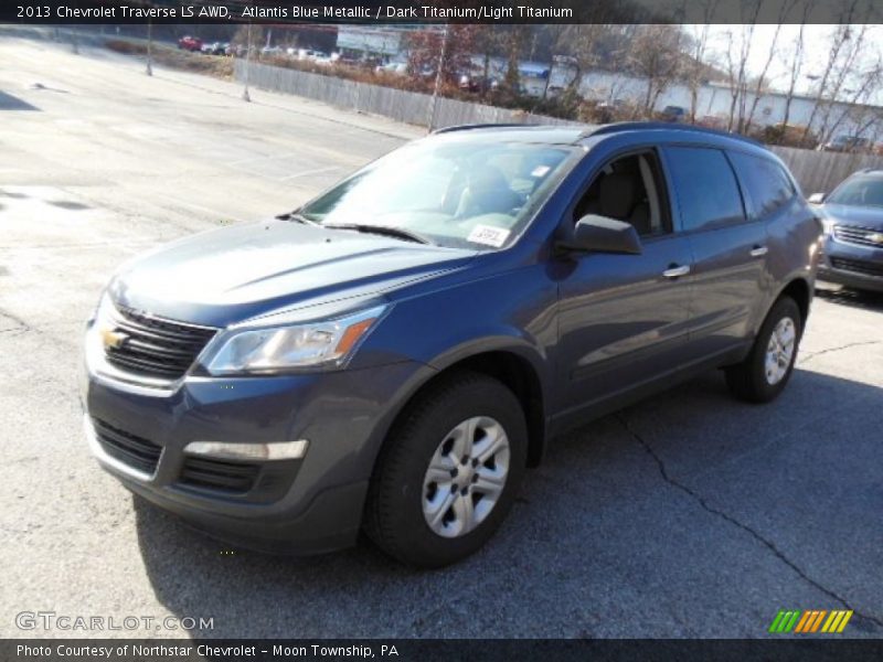 Atlantis Blue Metallic / Dark Titanium/Light Titanium 2013 Chevrolet Traverse LS AWD