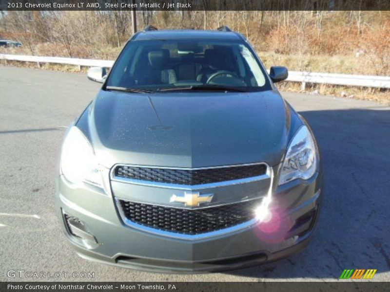 Steel Green Metallic / Jet Black 2013 Chevrolet Equinox LT AWD