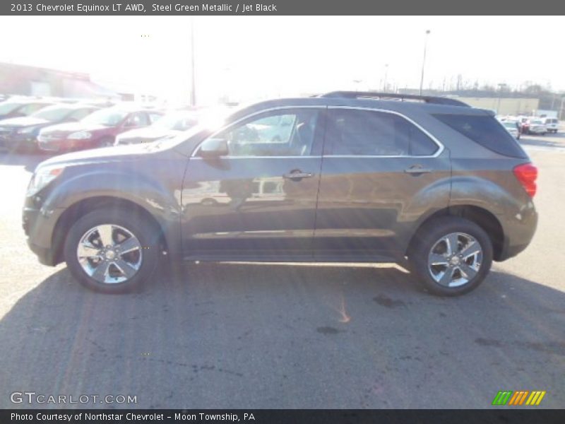 Steel Green Metallic / Jet Black 2013 Chevrolet Equinox LT AWD