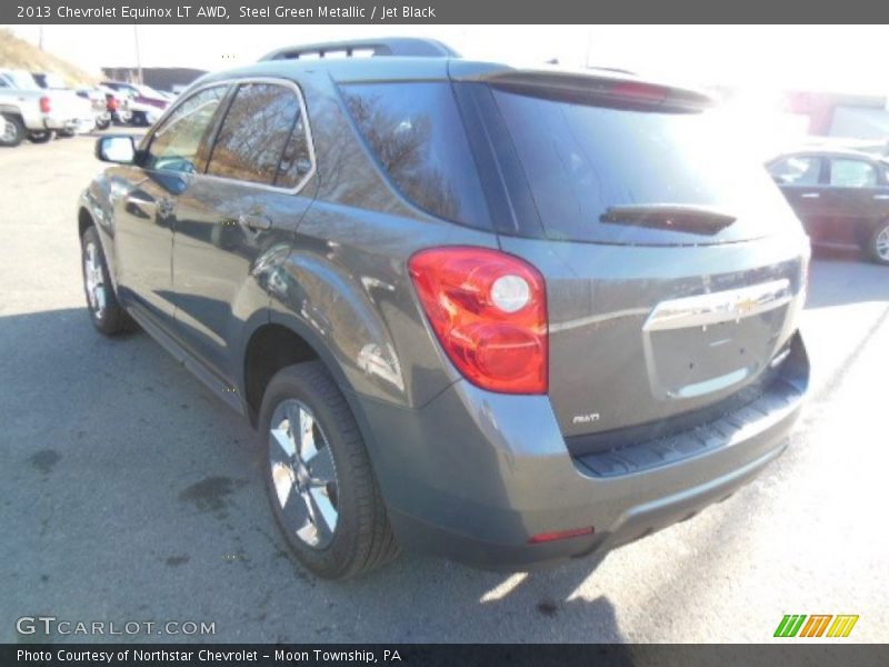Steel Green Metallic / Jet Black 2013 Chevrolet Equinox LT AWD