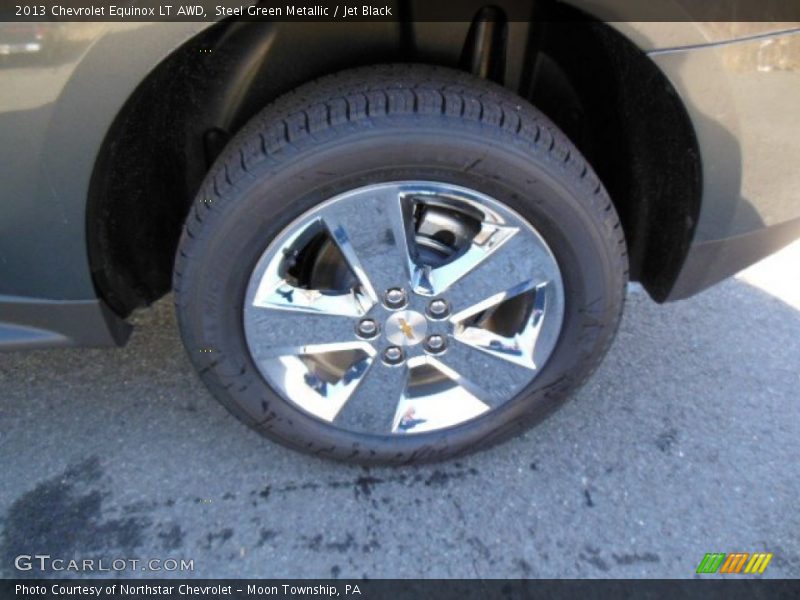Steel Green Metallic / Jet Black 2013 Chevrolet Equinox LT AWD