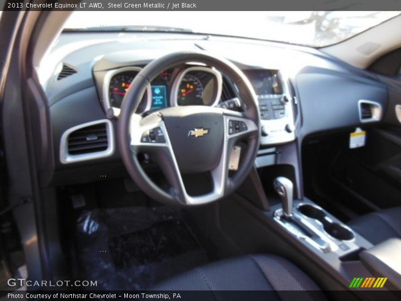 Steel Green Metallic / Jet Black 2013 Chevrolet Equinox LT AWD