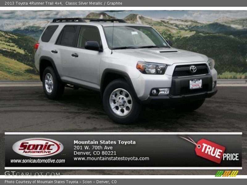 Classic Silver Metallic / Graphite 2013 Toyota 4Runner Trail 4x4