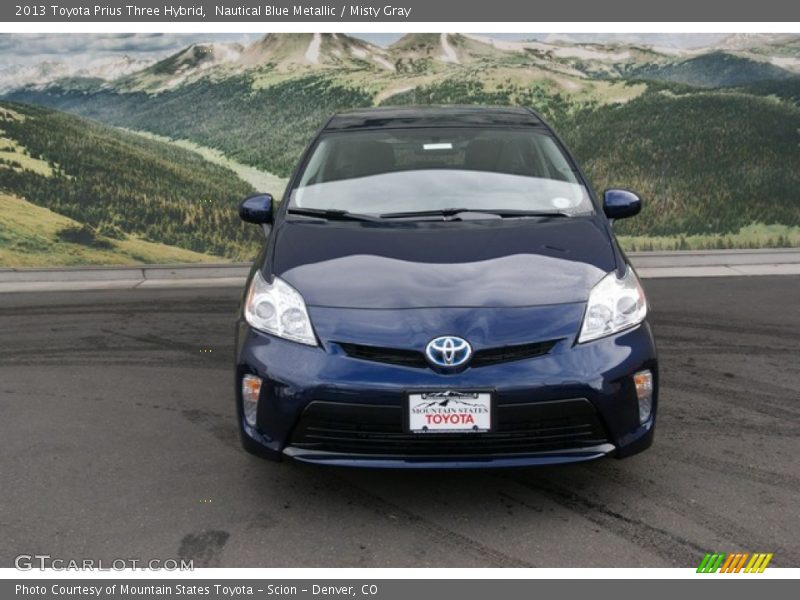 Nautical Blue Metallic / Misty Gray 2013 Toyota Prius Three Hybrid