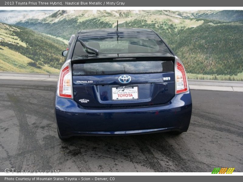Nautical Blue Metallic / Misty Gray 2013 Toyota Prius Three Hybrid
