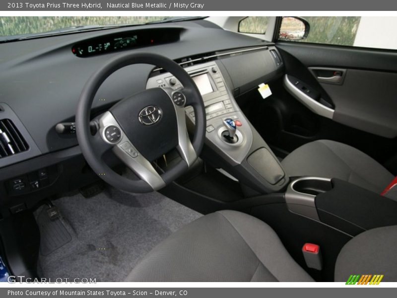 Nautical Blue Metallic / Misty Gray 2013 Toyota Prius Three Hybrid