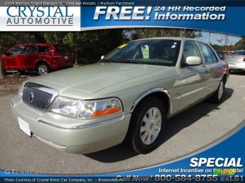 Gold Ash Metallic / Medium Parchment 2004 Mercury Grand Marquis LS