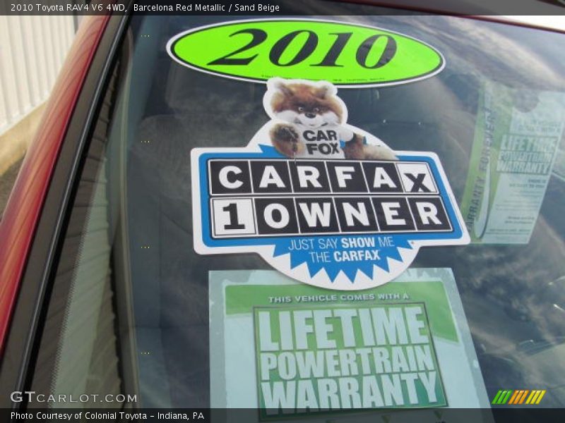 Barcelona Red Metallic / Sand Beige 2010 Toyota RAV4 V6 4WD
