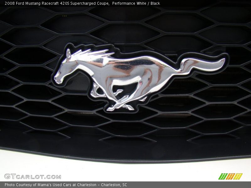 Performance White / Black 2008 Ford Mustang Racecraft 420S Supercharged Coupe