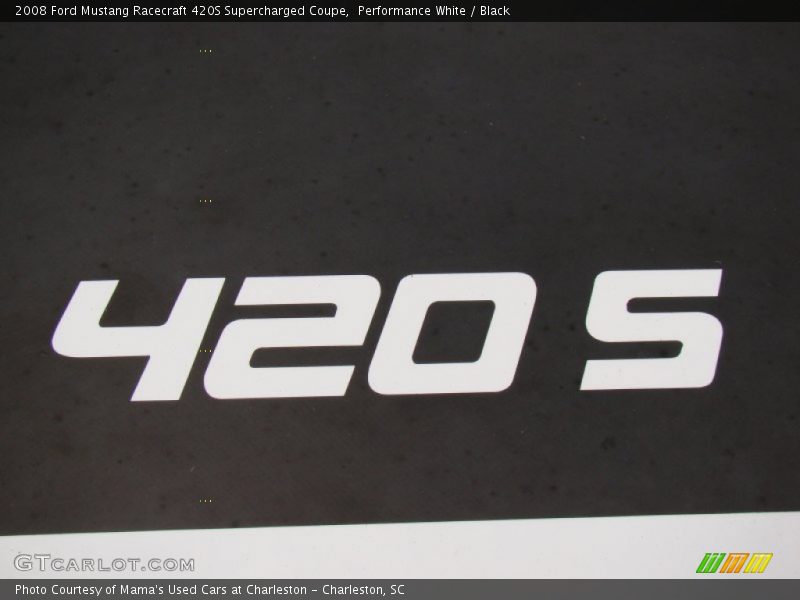 Performance White / Black 2008 Ford Mustang Racecraft 420S Supercharged Coupe