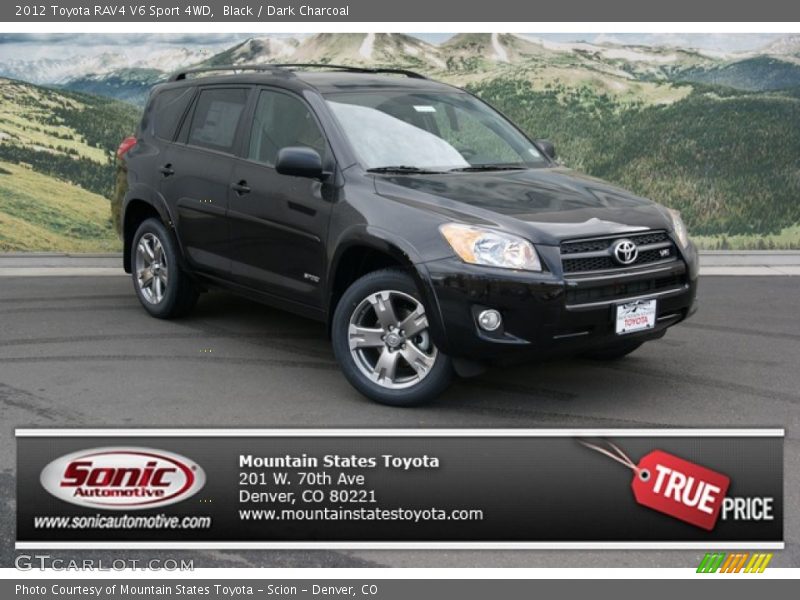 Black / Dark Charcoal 2012 Toyota RAV4 V6 Sport 4WD