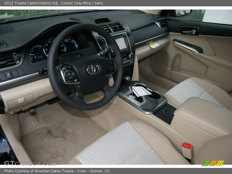 Cosmic Gray Mica / Ivory 2012 Toyota Camry Hybrid XLE