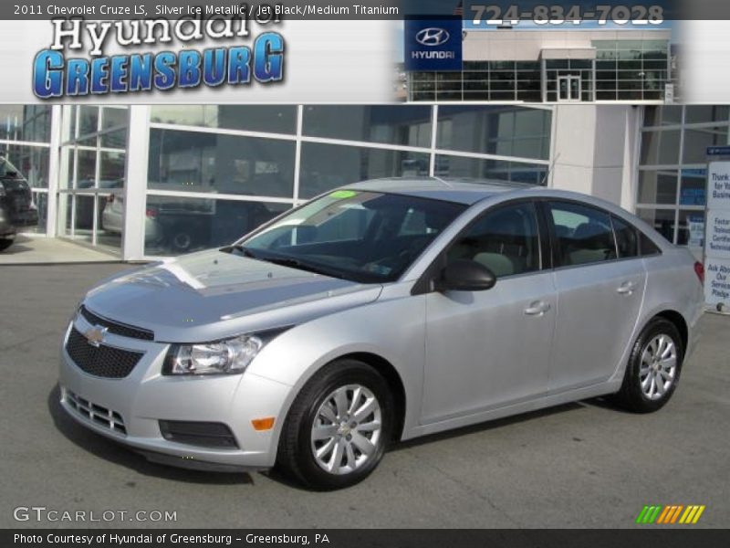 Silver Ice Metallic / Jet Black/Medium Titanium 2011 Chevrolet Cruze LS
