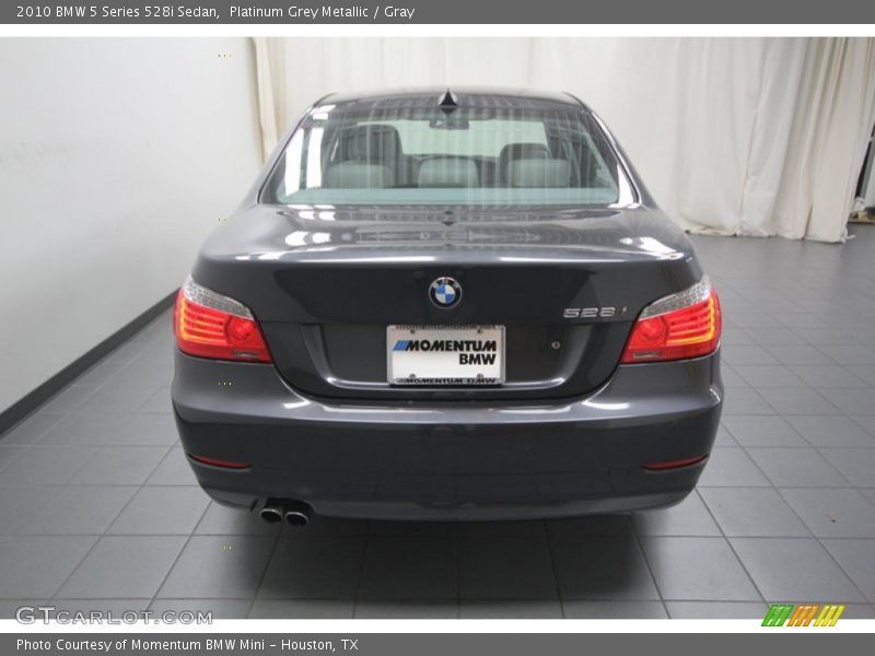 Platinum Grey Metallic / Gray 2010 BMW 5 Series 528i Sedan