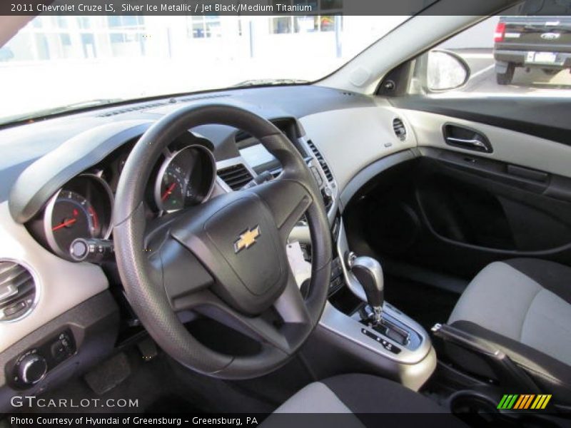 Silver Ice Metallic / Jet Black/Medium Titanium 2011 Chevrolet Cruze LS