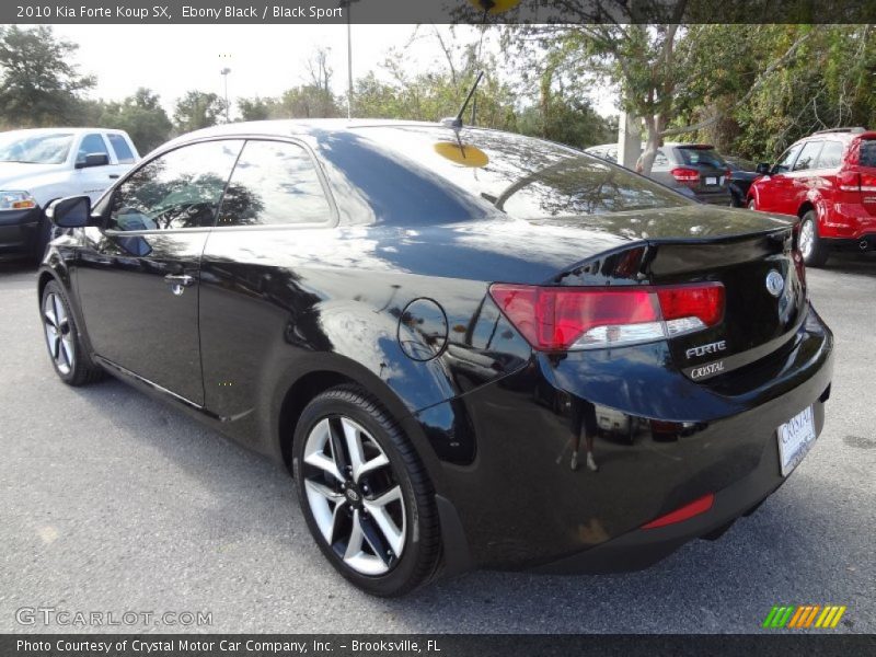 Ebony Black / Black Sport 2010 Kia Forte Koup SX