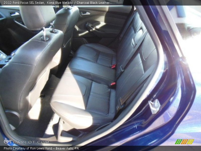 Kona Blue Metallic / Charcoal Black Leather 2012 Ford Focus SEL Sedan