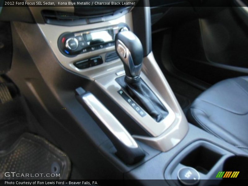 Kona Blue Metallic / Charcoal Black Leather 2012 Ford Focus SEL Sedan
