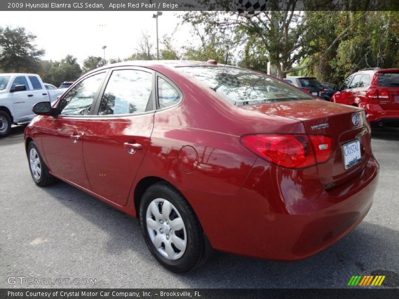 Apple Red Pearl / Beige 2009 Hyundai Elantra GLS Sedan