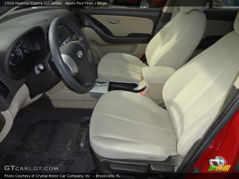 Apple Red Pearl / Beige 2009 Hyundai Elantra GLS Sedan