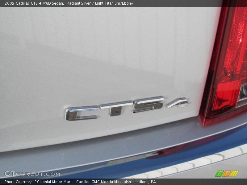 Radiant Silver / Light Titanium/Ebony 2009 Cadillac CTS 4 AWD Sedan