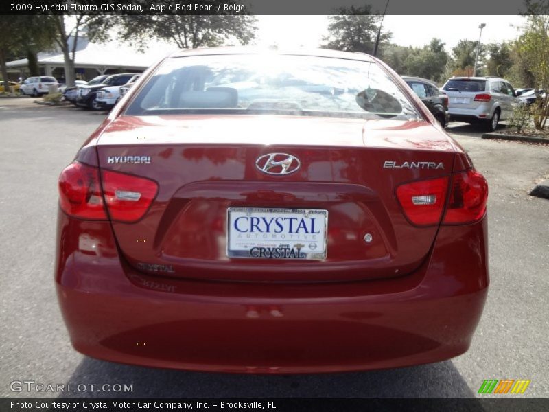 Apple Red Pearl / Beige 2009 Hyundai Elantra GLS Sedan
