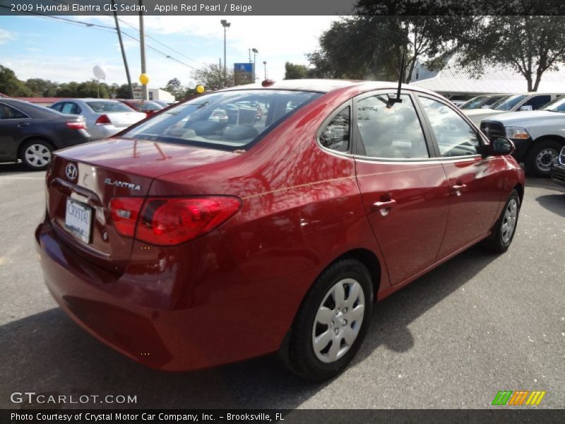 Apple Red Pearl / Beige 2009 Hyundai Elantra GLS Sedan