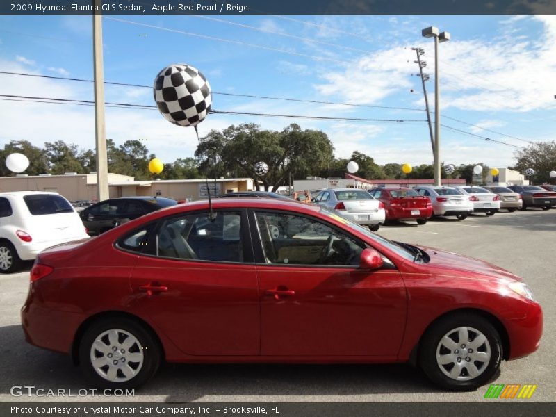 Apple Red Pearl / Beige 2009 Hyundai Elantra GLS Sedan